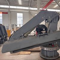Grue de pont hydraulique robuste toutes saisons pour barge marine, machinerie de levage pour le transport de marchandises portuaires et la construction de navires