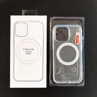 Funda Magnética Transparente para Teléfono PC para iPhone 16 15 14 13 12 11 Pro Max, Cubierta Transparente Antiamarilla a Prueba de Golpes con Caja de Empaque