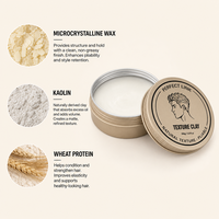Argile capillaire ODM 100g, texture moyenne, tenue ferme, fini naturel, pâte lisse et étirable, redéfinissable pour des coiffures volumineuses et superposées