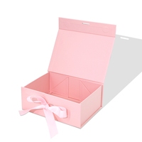 Boîte à extensions de cheveux humains personnalisée rose de luxe à prix abordable avec ruban et insert en satin, boîte cadeau pour perruques, boîte pour accessoires capillaires