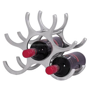 Vente chaude 6 Bouteille De Table Casier À Vin Durable En Métal/Acier Porte-Vin pour Bar & Hôtels Whisky & Beer Stockage Barware - Product Image 4