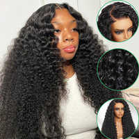 Perruques Lace Front 13x4 Cheveux Humains Pré-Pluckées, Ligne de Cheveux Naturelle, Cuticules Alignées, Dentelle HD, Ondulations Profondes Naturelles