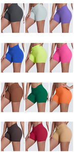 Short <span class=keywords><strong>de</strong></span> sport taille haute pour femme Séchage rapide Frenulum Serré Pêche Fesses Abdominal Hanche Lifting Solide Logo Personnalisable - Product Image 2