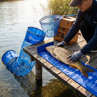 Ensemble de matériel de pêche professionnel prêt à être expédié, série bleue 3-en-1 avec options de marque privée