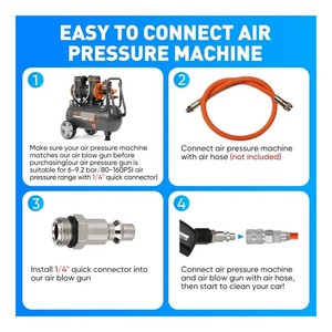 Pistolet de lavage de voiture électrique portable OnniLuLu noir avec nettoyage <span class=keywords><strong>Tornado</strong></span> pour le detailing en gros - Product Image 6