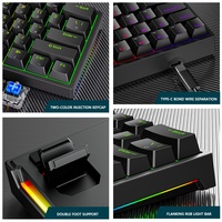 Clavier mécanique filaire pour jeux vidéo LEAVEN K620 E-sports, vente chaude, TYPE-C, clavier mécanique pour jeux vidéo RGB interchangeable à chaud