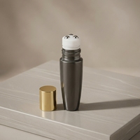 Flacon roll-on en plastique de 15 ml avec 3 billelettes, rechargeable, vide, pour emballage cosmétique, OEM ODM