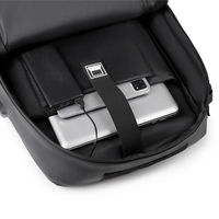 Ransel Laptop Roll Top yang Dapat Diperluas, Tahan Air, Kapasitas Besar, Dilengkapi Pengisi Daya USB dan Kantong Botol Air di Samping