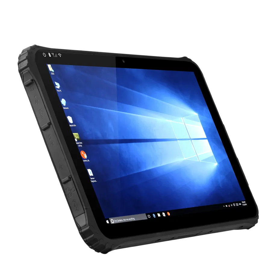 windows 12.2 inch rugged tablet NFC IP65 waterproof 128GB 8hrs standby rugged tablet Pc with car charger