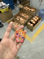 Aimant de réfrigérateur NFC NTAG213 avec logo personnalisé, en bois 3D, acrylique et époxy, cadeau pour agence de marketing, entreprise, restaurant, hôtel