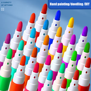 Juego de rotuladores acrílicos multicolores <span class=keywords><strong>para</strong></span> niños <span class=keywords><strong>para</strong></span> <span class=keywords><strong>ropa</strong></span>, zapatos, sombreros, pintura, dibujo lineal creativo en plástico duradero HECHO DE ARTE - Product Image 5