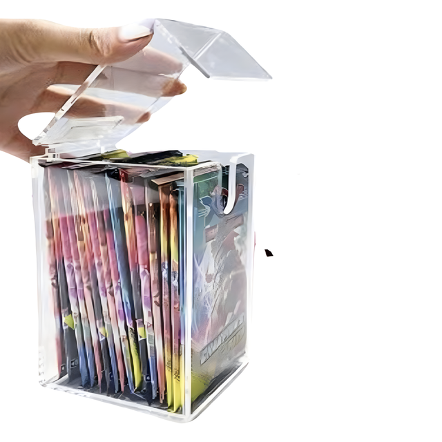 Hot Sell Slip Cover Magnet Cover or Flip Cover Pokemon Acrylic Booster Box Display Case Storage Box