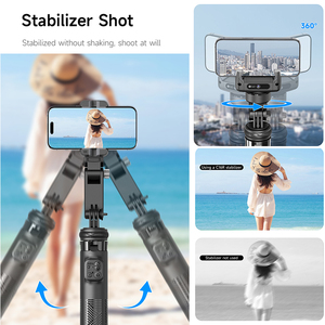 C16r <span class=keywords><strong>3</strong></span> In 1 Intelligente Ai Face Tracking 360 Roterende Enkelassige Cardanische Stabilisator Aluminium Staaf Quadrupod Selfiestick - Product Image 2