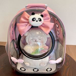 Large Capacity Eco-Friendly Outdoor Anti-Scratch Dog Cat Bird <b>Small</b> Animal <b>Backpack</b> Cute Transparent Pet Carrier Zipper Made - Product Image 1