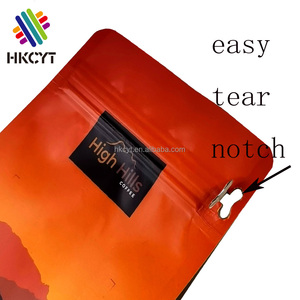 Bolsa de embalaje de café con cremallera, papel de aluminio personalizado, fondo plano, con válvula - Product Image 6