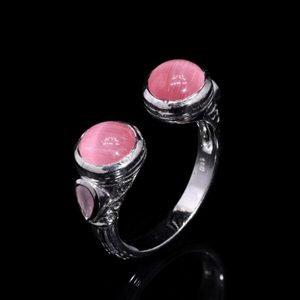 925 <b>Sterling</b> <b>Silver</b> <b>Adjustable</b> Monalisa Quartz <b>Ring</b> Boho Classic Fine Jewelry Handmade Nickel-Free Customizable for Women's - Product Image 5