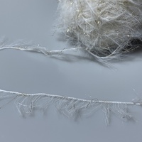 4cm Silber 100% Nylon Lurex-Draht Weiches DIY Strickgarn für Pullover Schal Anti-Pilling Häkelgarn Nerz