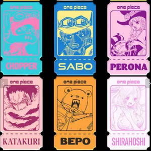 DL One Pieced Anime Artboard Aimant de réfrigérateur magnétique, coins carrés, design de ticket vintage, style fenêtre, jeu de table - Product Image 2