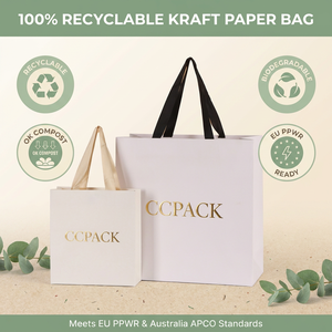 Sac <span class=keywords><strong>de</strong></span> shopping en papier kraft <span class=keywords><strong>de</strong></span> luxe avec logo personnalisé, écologique, recyclable, sac <span class=keywords><strong>de</strong></span> transport pour boutique, poignée en ruban, élégant, cadeau haut <span class=keywords><strong>de</strong></span> gamme - Product Image 6