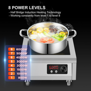 Équipement <span class=keywords><strong>de</strong></span> cuisine commercial <span class=keywords><strong>pour</strong></span> restaurant, <span class=keywords><strong>plaque</strong></span> plate en acier inoxydable 380V 6kW, cuisinière électrique haute puissance, cuisinière à <span class=keywords><strong>induction</strong></span> - Product Image 3