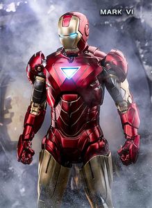 Zd Toys Action Figure di Iron Man da 7 Pollici, Edizione 10° Anniversario Marvel - Versione Luminosa - Con Luce nel Petto (LED MK6) Scala 1/10 - Product Image 6