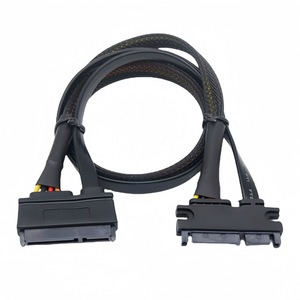 <b>SATA</b> 7+15P Male To Female Extension Cable 22P Hard <b>Drive</b> Power And Data Cable With Clips - Product Image 1