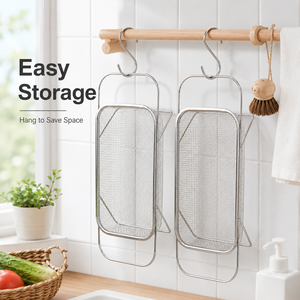 Vegetable Washing <b>Basket</b> Stainless Steel Colander Kitchen Sink Drain <b>Storage</b> Rack Modern Simple Multipurpose Home Kitchen Tool - Product Image 3