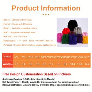 Bolsa de Joyería de Terciopelo con Logotipo Personalizado, Bolsa de Regalo Promocional Reutilizable de Lujo con Cordón y Logotipo, Bolsa de Satén para Joyería - Product Image 4
