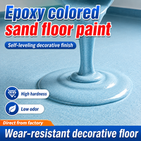Peinture époxy pour sols à texture marbre brillant, auto-nivelante, revêtement décoratif pour sols commerciaux, vente en gros
