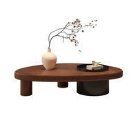 Meubles en bois Table basse minimaliste Table centrale moderne Table à thé rustique avec espace de rangement pour meubles de maison modernes