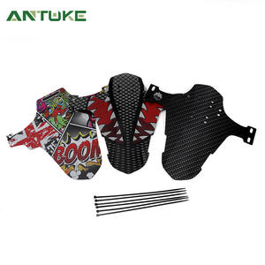 Guardabarros Antuke para bicicletas de montaña, estilo A, portátil, con diseño de fibra de carbono y bridas incluidas - Product Image 1