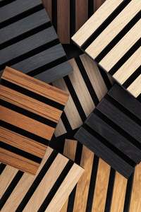 Vintage Slat Grille Panel Custom Durable Aluminum Alloy <b>Retro</b> <b>TV</b> Wall for Classic Living Room Decor - Product Image 3