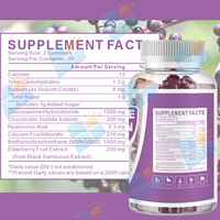 Complément alimentaire végétalien pour les articulations SUNI Private Label, gommes pour les os et les articulations, gommes à la glucosamine et à la chondroïtine pour le soutien des articulations