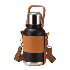 Wholesale 316 Thermos Large Capacity Hand-Held Outdoor Portable Travel Vacuum Insulated Water <b>Bottle</b> Pot Flask With Steel Lid - Product Image 1