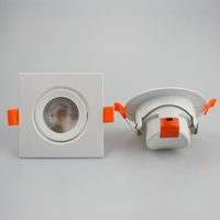 Spot LED carré encastré pour bureau à domicile, mini downlight fin, 3W-12W, aluminium moderne, 80 CRI, durée de vie 50000h, MR16