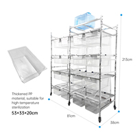 Boîte en acier inoxydable massif de qualité supérieure, 4 niveaux, 16 compartiments, rangement suspendu à une seule rangée, facile à nettoyer, pour l'alimentation quotidienne des rats de compagnie