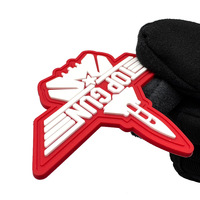Badge en caoutchouc 3D PVC avec logo aviation, prêt à être expédié, idéal pour les sacs à dos et les casquettes de sport
