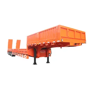 Truk trailer Lowbed untuk traktor truk hidrolik Aloi reba trailer transport vehi