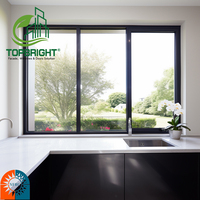 Conception simple Fenêtre en aluminium à double vitrage standard européen, fenêtres coulissantes pour les maisons