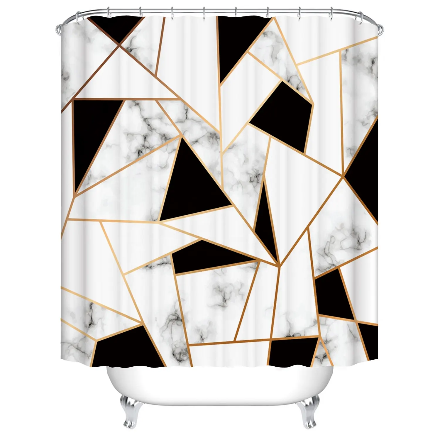 Custom Design Digital Printing Colorful Fashion Shower Curtains Durable Fabric Bath Curtain Waterproof Bathroom Curtain