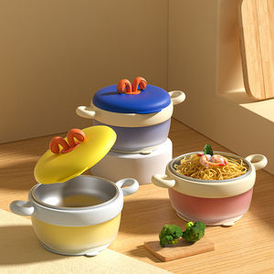 Vente en gros de bol d'alimentation pour bébé à succion pour mélanger les aliments ensemble de bols d'entraînement pour bébé en <span class=keywords><strong>plastique</strong></span> écologique - Product Image 2