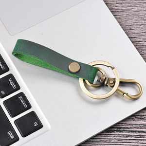 Cuir <span class=keywords><strong>de</strong></span> vachette vintage luxe porte-clés voiture porte-clés logo personnalisé en gros créatif personnalisé à la main en cuir <span class=keywords><strong>valet</strong></span> porte-clés - Product Image 3