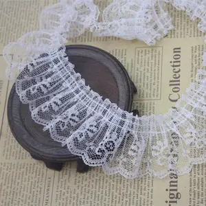 Nhà Máy Giá Nhà sản xuất bán buôn Trắng Organza tập hợp vải tuyn 5cm ren TRIM cho bé mặc quần áo