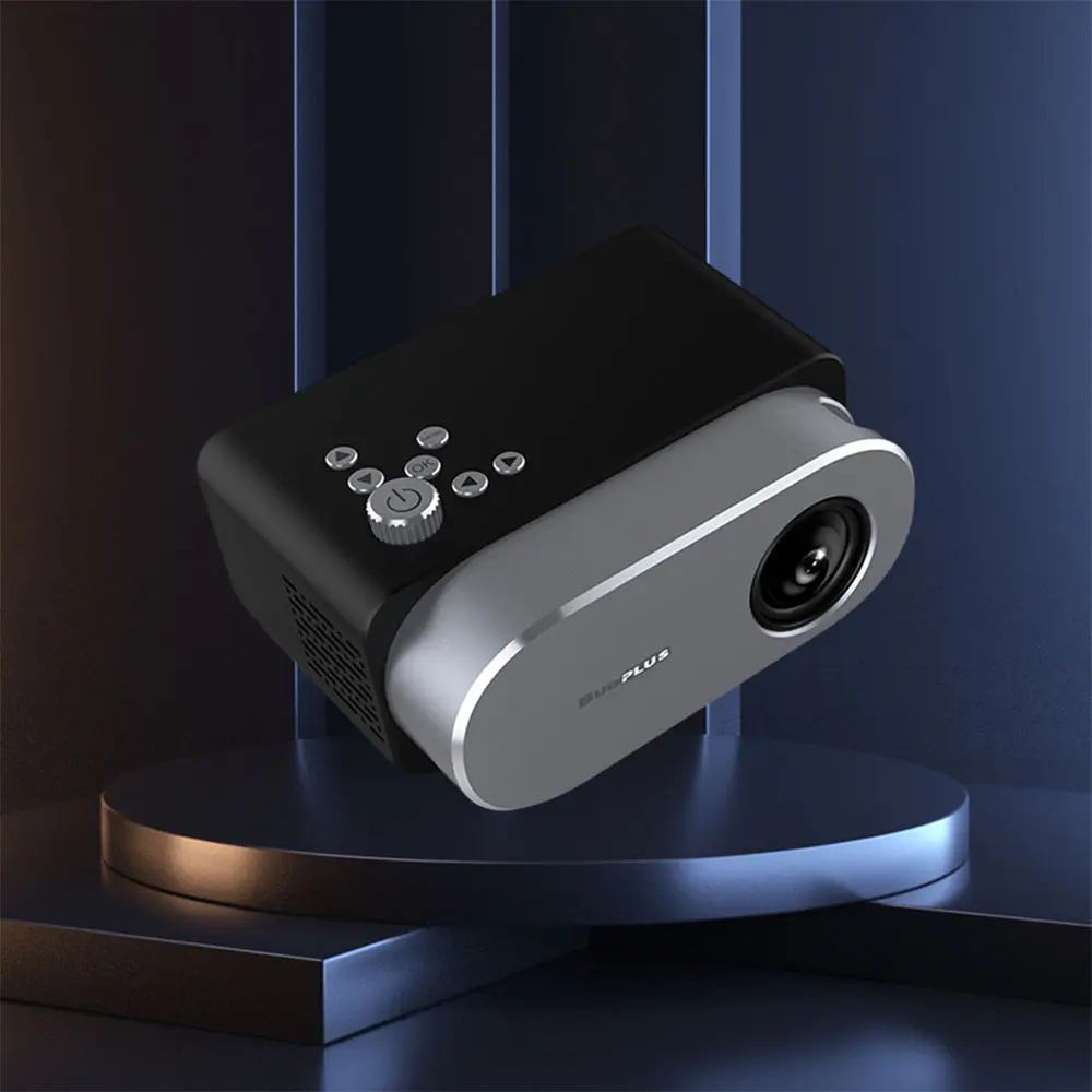 Mini WiFi Video Projector, 400 Lumen with 200 Inch Projector Screen, Portable LED Projectors Compatible
