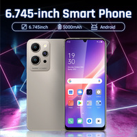 Teléfono inteligente 4G de 6,7 pulgadas Android 14 CPU T606 Octa-Core 4 + 64GB 5000mAh Carga rápida 16MP + 48MP Cámara HD 720X1612 Teléfono móvil