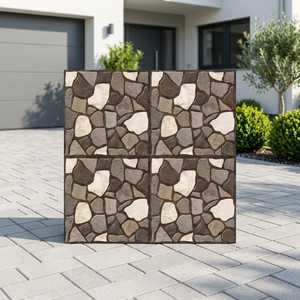 Carreaux de sol en porcelaine antidérapants de 400x400mm, gaufrés, pleine épaisseur, robustes, pour extérieur, style rustique - Product Image 2