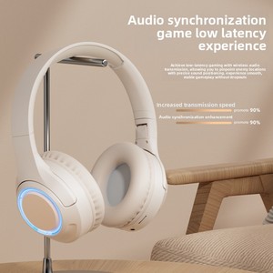 WESDAR Brand Bt 5.3 אוזניות אלחוטיות 40mm Driver TF Card רדיו FM LED אור 10H זמן משחק קל משקל אוזניות נסיעות למשחקים - Product Image 5