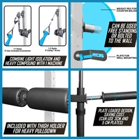 Titanium W1702A Appareil de musculation mural multifonction à poulies simples et croisées pour l'entraînement de la poitrine et la musculation