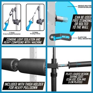 Titanium W1702A Appareil de musculation mural multifonction à poulies simples et croisées pour l'entraînement de la poitrine et la musculation - Product Image 4
