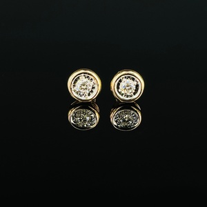 Luxury Lab Grown Diamond Halo Cluster <b>Stud</b> <b>Earrings</b> 18K Gold Unisex IGI Certified Brilliant Cut Filled Diamonds Wedding <b>Fine</b> - Product Image 4